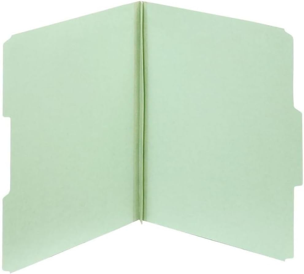 Globe-Weis Globe Weis Globe-Weis/Pendaflex Pressboard File Folders, 2-Inch Expansion, 1/3 Cut Tab, Letter Size, Light Green, 25-Count (23234)