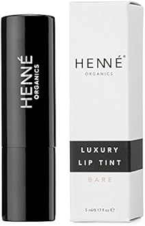 Henné Organics Luxury Lip Tint - Moisturizing, Sheer Natural Color - Bare (Pink Nude)