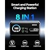 MOKiN 8-in-1 Charging Station, 3 USB-C,2 USB-A,3 AC, GaN Desktop Charger Station with Retractable Cable, 1500J Surge Protector Power Strip for iPhone 17/16,MacBook Pro, Laptop,Gaming Desk Accessories