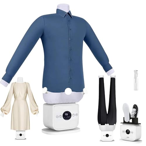DHMYYXGS Mannequin Repassage Chemises Automatique,Machine à Repasser Et Plier 360°,Séchage Rapide sans Angle Mort,Réservoir D'aromathérapie Intégré,Remplace Planche à Repasser B