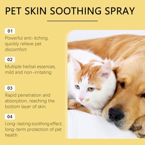 AGUPPO 2Pcs Pet Skin Treatment Spray for Dogs & Cats, Reduces Scratching, Cat Itchy Skin Treatment