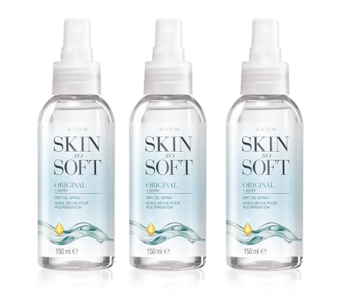 Avon Skin So Soft Dry Oil Spray with Citronella - the perfect alternative to mosquito repellant (Pack of 3)