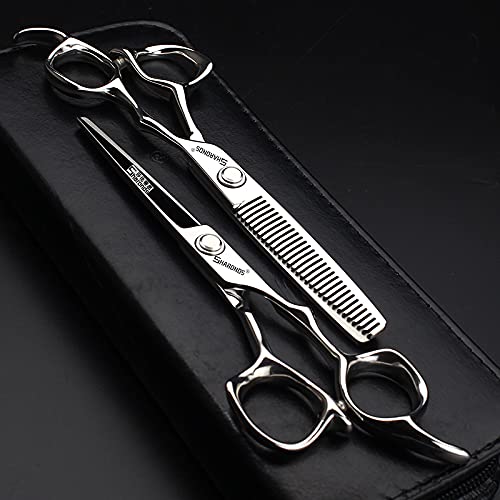Ciseaux de coupe de cheveux 6 pouces kit de ciseaux de coiffure professionnels - 6