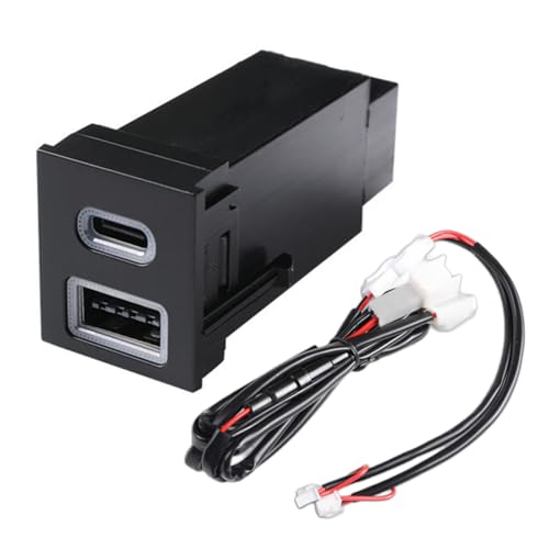 Cargador de coche tipo C USB dos puertos con carga rápida Shurhome