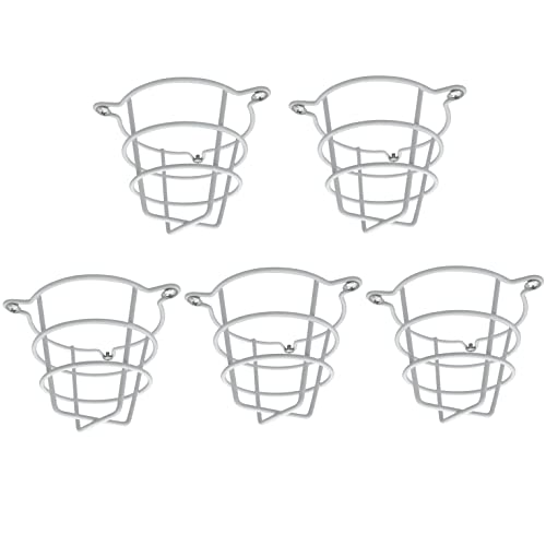 (5 Pack) TunaMax White Fire Sprinkler Head Cage Guard for Both 1/2