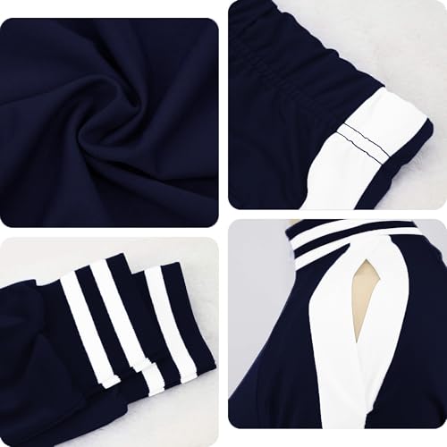 Image of TOPONSKY Womens 2 Piece Sports Outfit Tracksuit Shirt Shorts Jogger Bodycon Sets
