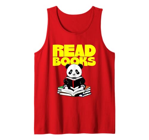 Panda leyendo libros, linda idea de bibliotecario Camiseta sin Mangas