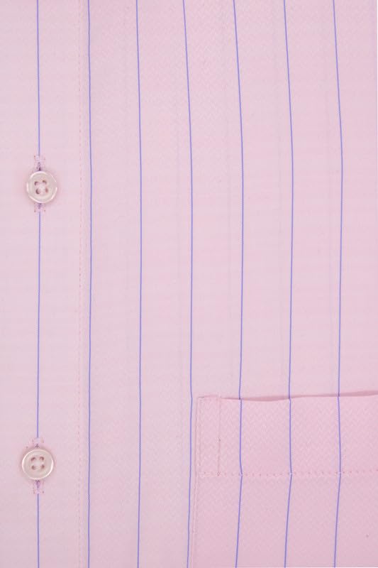 Image of 7-DAYS Men's Premium Striped Formal Shirt - Cotton Rich, Regular Fit, Full Sleeve, with Pocket, Wrinkle Resistant - Stylish Office & Everyday Wear.