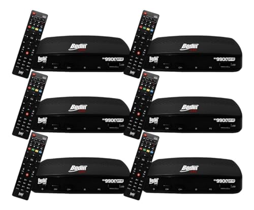 Kit 6 Receptor Digital Full Hd Bs9900s Banda C Ou Ku Bedin