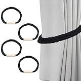 Largement Utilisé: Ce kit contient 4 embrasse rideaux, qui conviennent aux rideaux de lieux tels que la chambre, le salon, la salle à manger, la salle de bain, le bureau, etc. Il peut également servir de lien pour sacs-cadeaux ou d'accessoires de décoration DIY