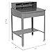 Global Industrial Sloped Shop Desk with Pigeonhole Compartments & Cylinder Lock Drawer, 34-1/2