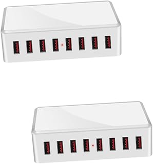 UKCOCO 2Pcs Carregador De Mesa Estação De Carregamento Estações De Carregamento De Telefone Celular Estação De Carregamento De Mesa Estação De Carregamento USB Hub De Carregamento USB