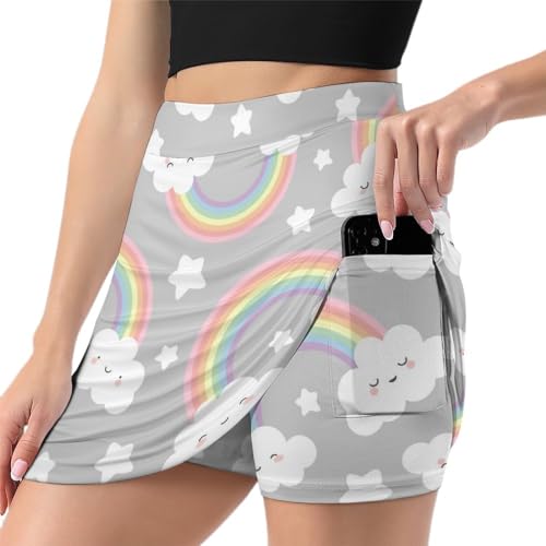 Jupe de tennis femme finis les frottements jupe short sport athlétique grise
