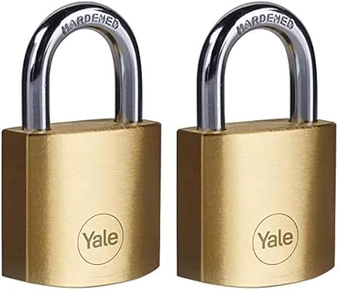 Yale Y110B Messing Vorhängeschloss 30mm 2er-Pack
