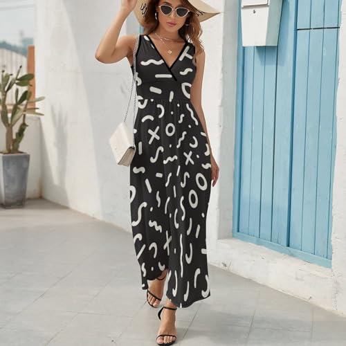 Robe décontracté de plage imprimée géométrique style bohème