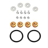 Amooca Yellow Finish JDM Quick Release Fasteners For Car Bumpers Trunk Fender Hatch Lids Kit