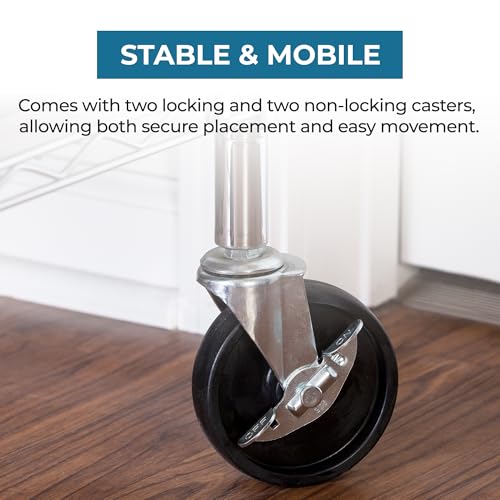 honey-can-do shf-01939 4-inch caster roller wheels for hcd shelving unit set of fourblack