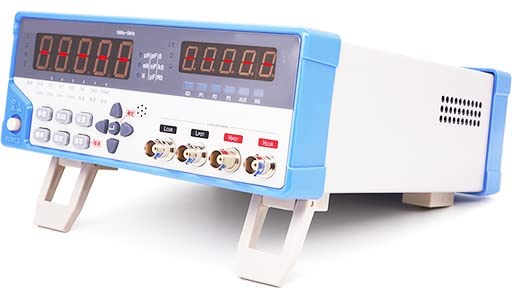 LCR Meter Gauge Desktop LCR Meter Tester Inductance Resistance Capacitance Test Instrument with Test Functions L C R Z D Q Accuracy 0.25% Measurement Frequency 100Hz 120Hz 1kHz 10kHz