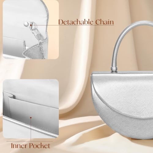 Image of Clutch Purses for Women Formal Evening Bag with Detachable Chain Women's Evening Handbags for Wedding Party
