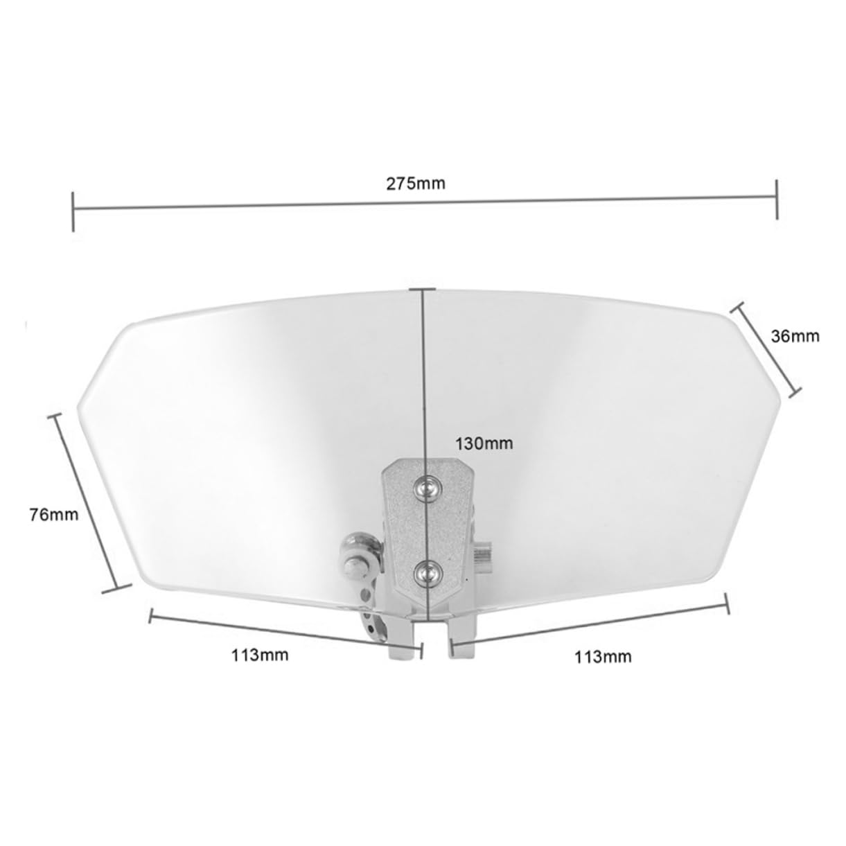 IMIKEYA Difensore Antivento in Acrilico per Parabrezza Modificato per Moto di Deflettori per Moto Design Elegante e Facile da Installare