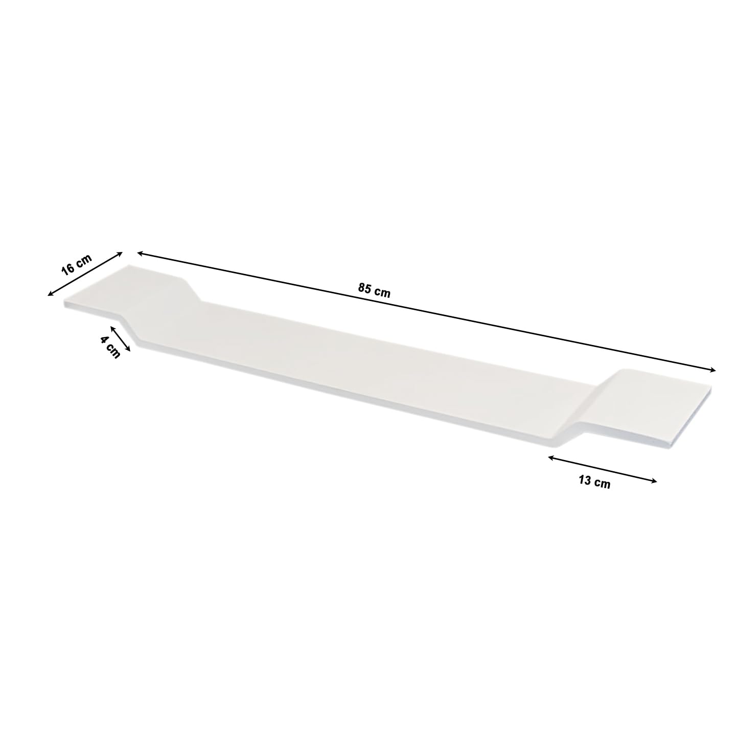 BERNSTEIN - Plateau de baignoire, Tablette Bain, Pont Baignoire en fonte minérale 85x16cm Blanc mat - PB4208
