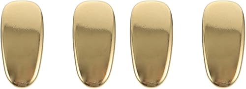 MILISTEN 4 almohadillas de nariz para lentes doradas, almohadillas de nariz con tornillo, almohadillas de nariz para gafas de titanio, reemplazo de