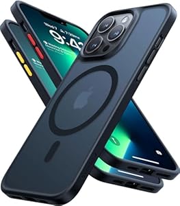 TORRAS for iPhone 13 Pro Case with MagSafe, 12FT Military Grade Shockproof, Slim Thin but Sturdy, Velvety Touch and Anti-Slip Texture, Magnetic Protective Cases for iPhone 13 Pro Cover, Matte Black