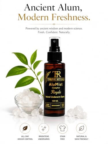 Image of AluMist Royale Underarm Spray, Natural Alum Deodorant for Men & Women, Long-Lasting Odour Protection, Helps Brighten Underarms, Alcohol-Free Formula, Daily Freshness, 100 ml