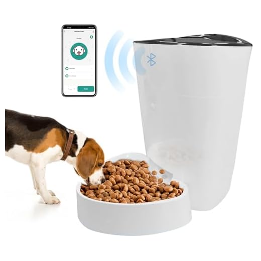 Alimentatore automatico per animali domesticicon Wi-Fi e Bluetooth per cani e gatti con ciotola per alimenti, timer programmabile fino a 8 pasti al giorno