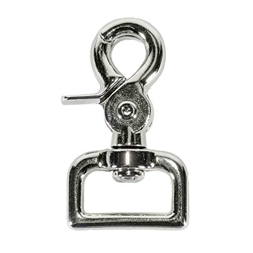Vexten Commercial Grade Scissor Snap Swivel Nickel Plated Swivel Trigger Snap Hook Pet Buckle Clip Clasp Dog Horse Lead Keychain (2) #TOP18
