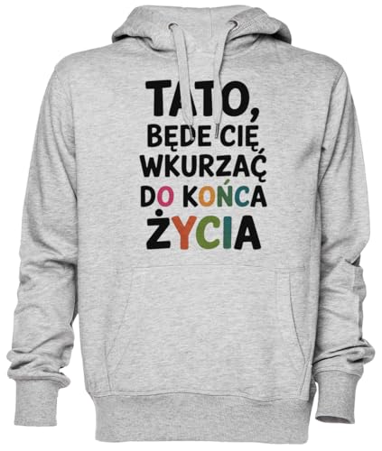 Sweat à capuche gris unisexe avec message humoristique en jersey confortable