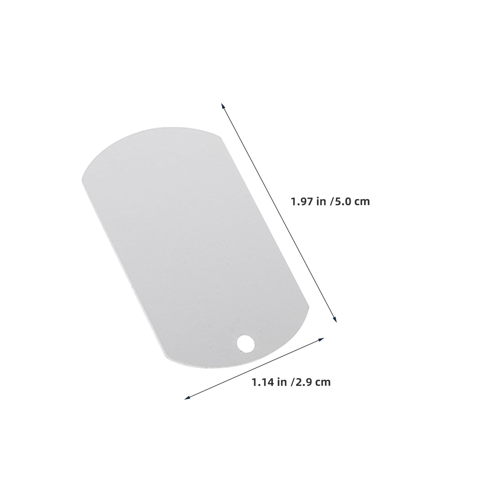 50 Placas de Identificación para Mascotas de Aluminio para Grabado Tamaño Grande 50X29X1 MM Etiquetas Colgantes Dobles para Perros y Gatos Paquete de 50 Unidades Uso en