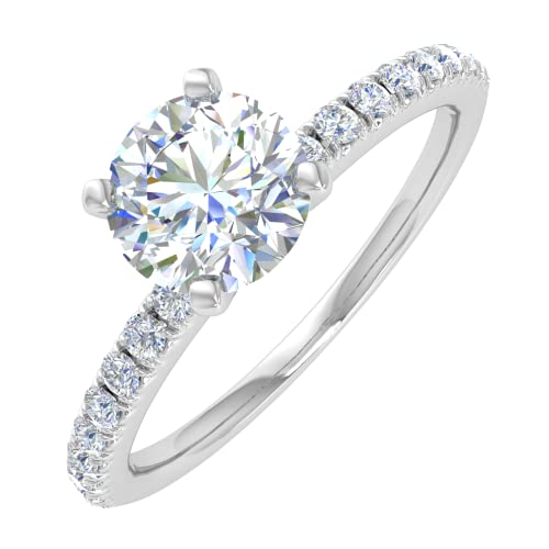 1/2 Carat Prong Set Solitaire Diamond Engagement Ring Band in