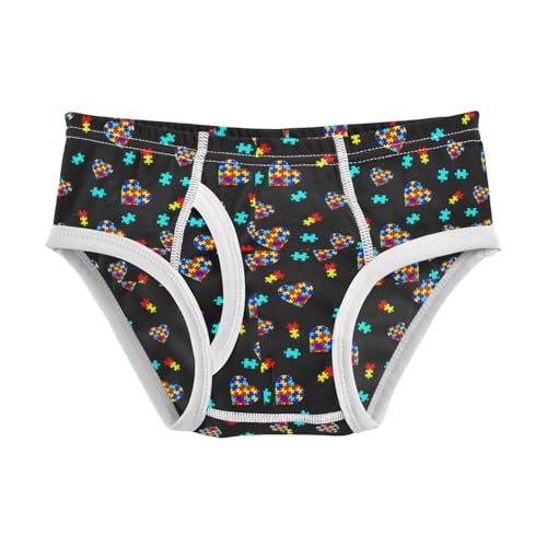 Boys' Exclusive Briefs Toddler Underwear 95% Combed Cotton Boxerbriefs 2T Puzzle Piece Pattern 41