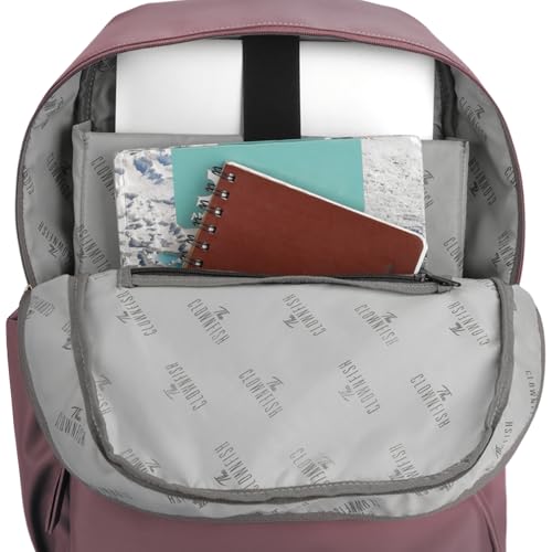 Image of THE CLOWNFISH Women's Laptop Backpack | Vegan Leather Laptop Bag for Office, College, Travel | Fits 15.6 Inch Laptop | Stellar Collection