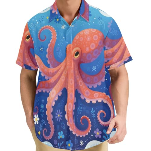 Chemise Kraken pour homme douce pour la peau en taille S