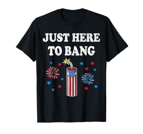 Engraçado 4 de julho 4 de julho estou aqui para Bang t-shirt, Preto, S