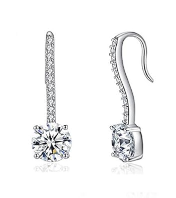 Karatcart Premium Platinum Plated Unique Fish Hook Earring Set for Women