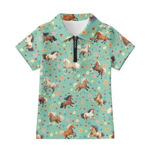 DISNIMO Tennis T-Shirts for Girls Collared Golf Shirt Zip Summer Clothes Athletic Tee Tops4