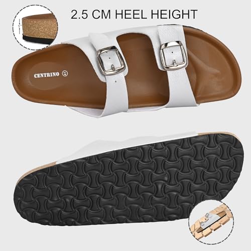 Image of Centrino Women's Berkin-Style Slip-On Sandals | Open Toe Design | Soft PU Footbed | Lightweight & Comfortable | Arch Support | On-Grip Sole | Casual Outdoor Wear (9226)