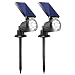 URPOWER Solar Lights Outdoor, 4th Generation Solar Spotlight 2-in-1 Waterproof Motion Sensor Energy-saving Solar Light Solar Landscape lights Outdoor Security Wall Light for Garden, 2Pack (Cool White)