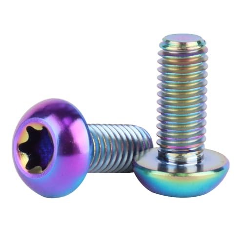 Image of 4PCS Titanium M5 x 12mm T25 Torx Head Bolt Screw (Colorful)