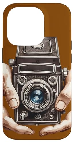 Vintage Brownie Analog SLR Camera Art Photographer Film Case for iPhone 14 Pro