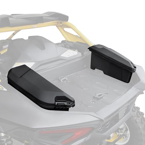 POKIAUTO 13.5L Rear Side Bed Cargo Boxes for Can-Am Maverick R, Waterproof Poly Cargo Storage Boxes Tool Bin Organizer for Can Am Maverick R X RS 2024+ Accessories, Replace #715007372, 2PCS