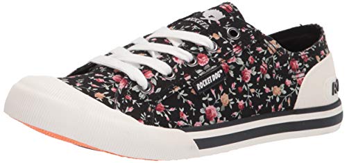 Rocket Dog Women s Jazzin Castor Floral Cotton Walking Shoe, Black, 8.5