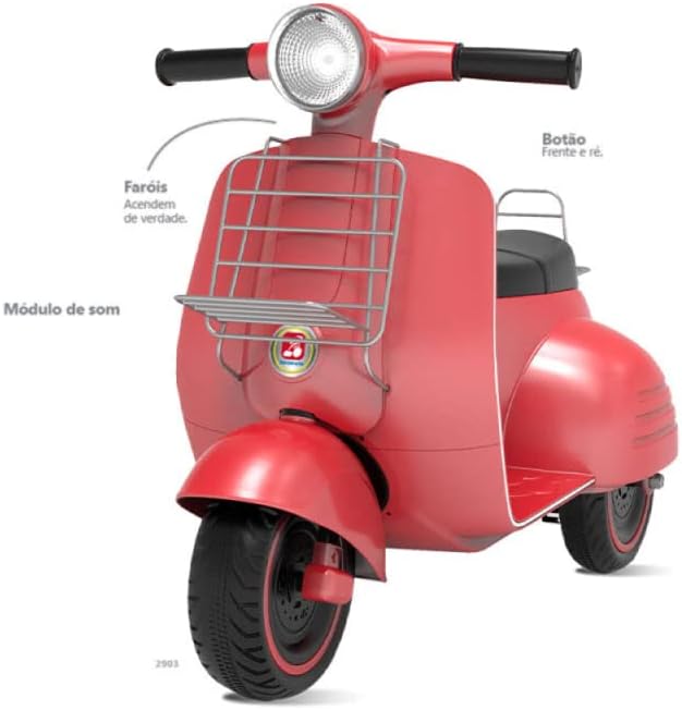 Imagem frontal da scooter sem fundo específico.