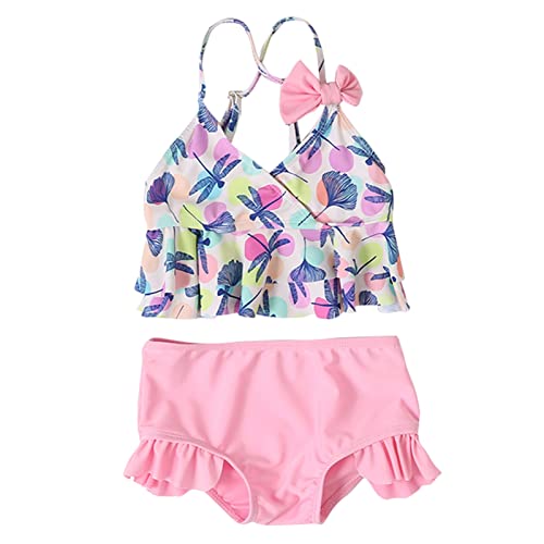 Roupa de banho infantil de verão separada, roupa de banho para bebês meninas com estampa de bolinhas