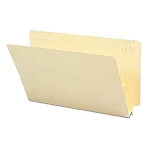 Smead End Tab File Folder, Reinforced Straight-Cut Tab, 1-1/2″ Expansion, Legal Size, Manila, 50 per Box (27275)