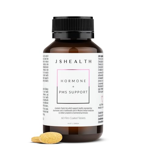 JSHealth Vitamins Hormone + PMS Support Supplement for Women - Premenstrual Tension Relief | Hormone Support Vitamin | Regular Menstrual Cycle Support | (60 Tablets)