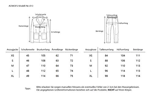 AOWOFS 2-delig pak voor heren, slim fit, strijkvrij herenpak, business, bruiloft, kostuumjas, broek. - Image 8